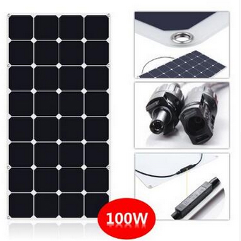 Hot Sale 100W Semi Flexible Solar Panel with Sunpower Cells